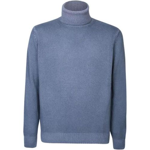 High Neck Pullover - Größe 54 - blue - Dell'oglio - Modalova