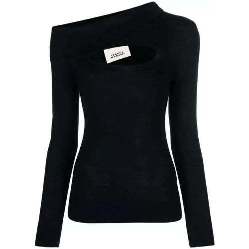 Paz Off-Shoulder Merino-Wool Knitwear Jumper - Größe 36 - black - Isabel marant - Modalova