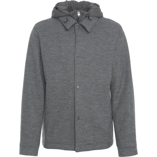 Heren Knitted Wool Shirt Jack Grijs - Größe L - Woolrich - Modalova