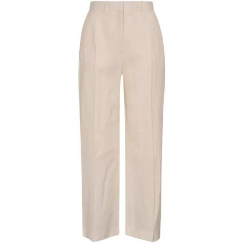 White Wide Leg Tailored Trousers In Silk Blend - Größe 38 - multi - Casablanca - Modalova