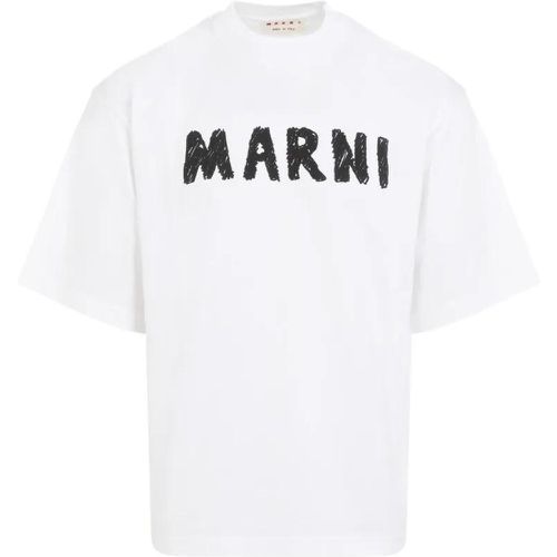 White Cotton T-Shirt - Größe 52 - Marni - Modalova