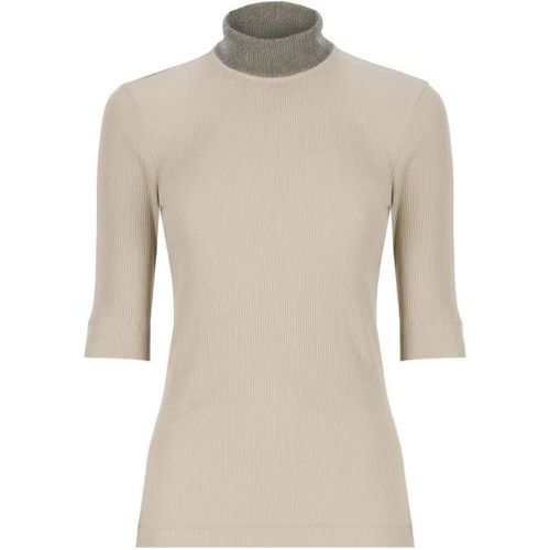 Beige Cotton Sweater - Größe M - BRUNELLO CUCINELLI - Modalova