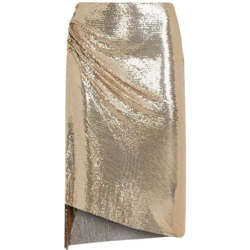 Gold Aluminum Knee Skirt - Größe 36 - Paco Rabanne - Modalova