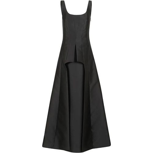 Long Mikado Dress With Fitted Bustier - Größe 40 - alberta ferretti - Modalova