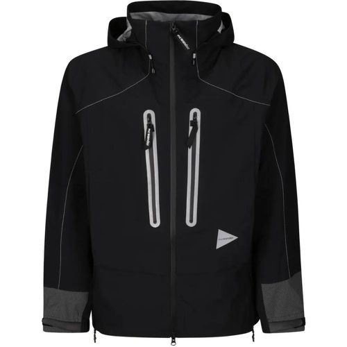 Nylon Zip Jacket With Double Pockets - Größe L - And Wander - Modalova