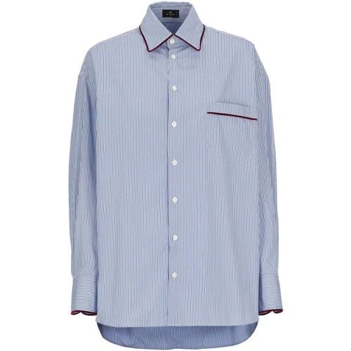 Blue Cotton Shirt - Größe 38 - ETRO - Modalova