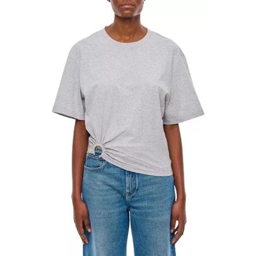 Cropped Cotton T-Shirt - Größe M - gray - Paco Rabanne - Modalova