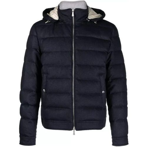 Hooded Zip-Up Padded Jacket - Größe 56 - black - Eleventy - Modalova
