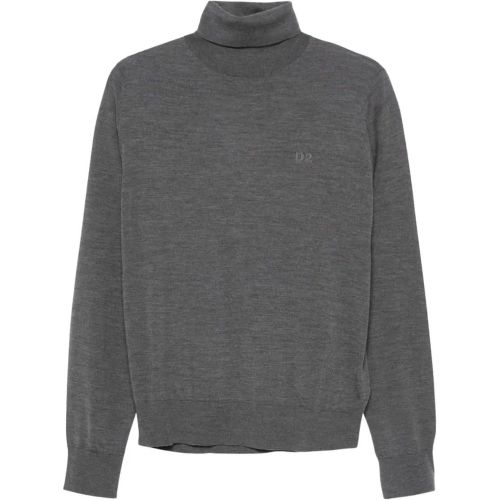 Charcoal Grey Mã©Lange Knit Sweater - Größe L - Dsquared2 - Modalova