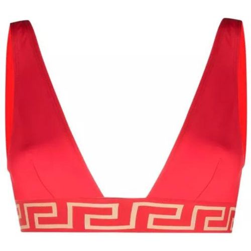 Greca Border Red Bikini Bra - Größe 1 - red - Versace - Modalova