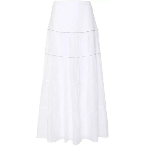 White Beaded Maxi Skirt - Größe 40 - white - PESERICO - Modalova