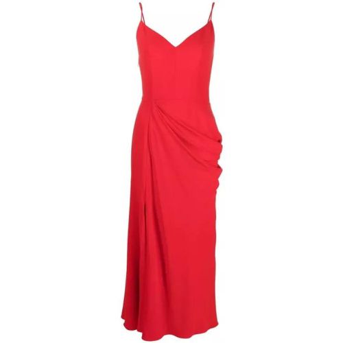 Midi Dress Draped Red - Größe 46 - red - alexander mcqueen - Modalova