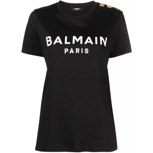 T -Shirt Paris Logo Print Black - Größe L - black - Balmain - Modalova