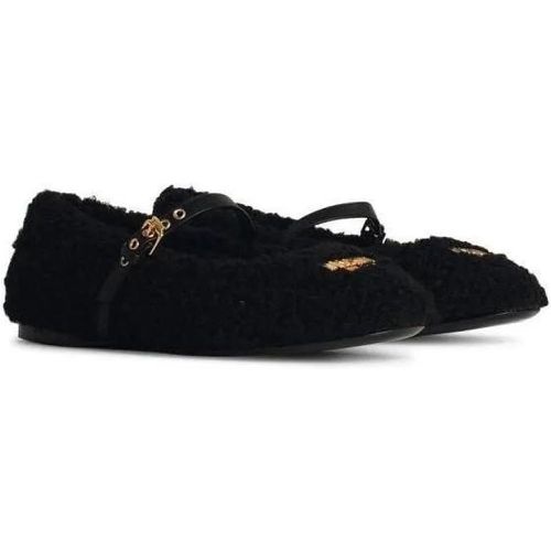 Loafers & Ballerinas - Black Polyester Ballet Flats - Gr. 40 (EU) - in - für Damen - Moschino - Modalova