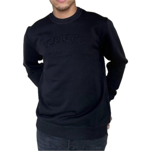 Sweater Reg Fit Logo Milano Black - Größe XS - Iceberg - Modalova