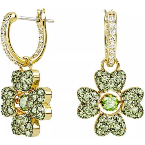 Ohrringe - Idyllia drop earrings, Clover, Gold-tone plated - Gr. unisize - in Grün - für Damen - Swarovski - Modalova