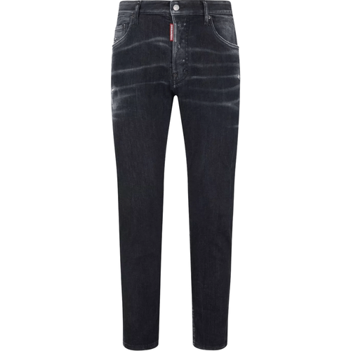 Halbhohe Slim Fit Jeans - Größe 46 - black - Dsquared2 - Modalova
