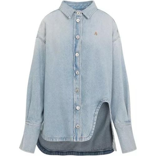 Light Blue Cotton Denim Shirt - Größe 40 - blau - The Attico - Modalova