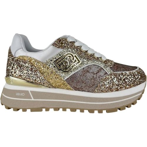 Low-Top Sneaker - Dames Sneaker Goud BA5015-TX007/529 Maxi Wo - für Damen - LIU JO - Modalova