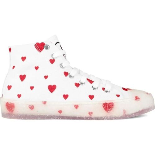 Sneaker - Heart Logo High-top Sneakers - Gr. 38 (EU) - in - für Damen - Moschino - Modalova