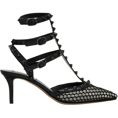 Sandalen - Ankle Strap Rockstud 65 Black Studs - Gr. 37 (EU) - in - für Damen - Valentino Garavani - Modalova