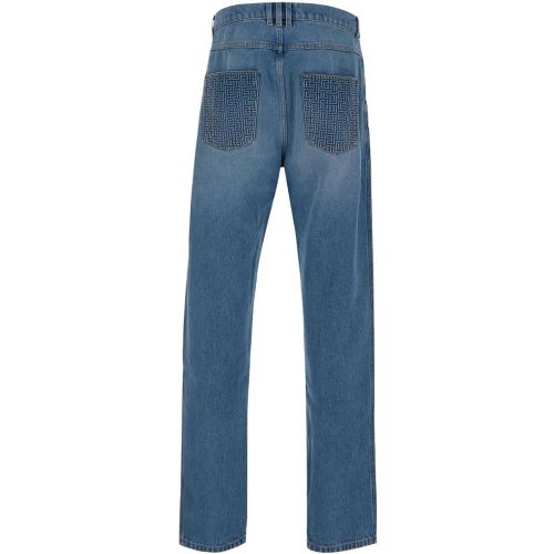 Straight Cut Cotton Jeans - Größe 32 - Balmain - Modalova