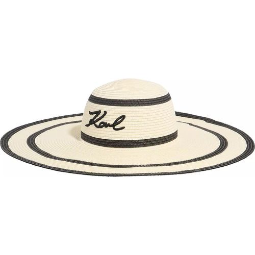 Mützen - K/Signature Stripe Summer Hat - Gr. ONE - in - für Damen - Karl Lagerfeld - Modalova