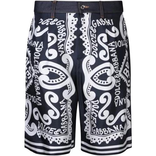 Patterned Bermuda Shorts - Größe 46 - black - Dolce&Gabbana - Modalova