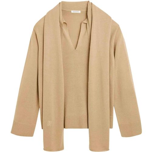 Scarf Knit Cardigan - Größe S - By Malene Birger - Modalova