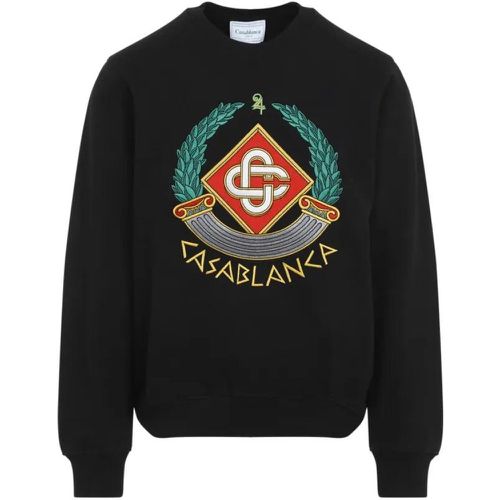 Casa Crest Embroidered Sweatshirt - Größe M - schwarz - Casablanca - Modalova