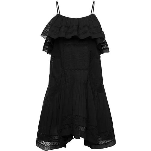 Black Tiered Sleeveless Minidress With Ruffles In - Größe 38 - black - Etoile Isabel Marant - Modalova