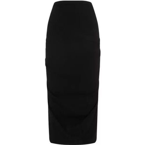 Sonata Black Wool Midi Skirt - Größe 34 - Dries Van Noten - Modalova