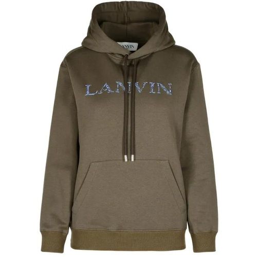 Brown Cotton Sweatshirt - Größe S - Lanvin - Modalova