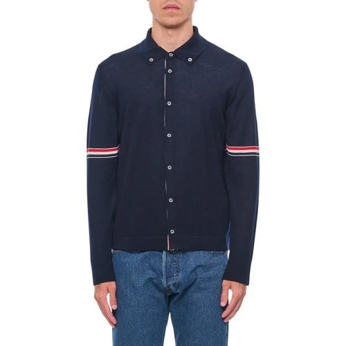 Long Sleeve Shirt In Merino Wool - Größe 1 - Thom Browne - Modalova