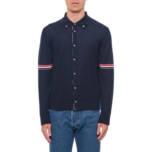 Long Sleeve Shirt In Merino Wool - Größe 3 - Thom Browne - Modalova