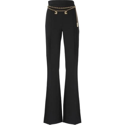 Black Flared Pants - Größe 38 - Elisabetta Franchi - Modalova