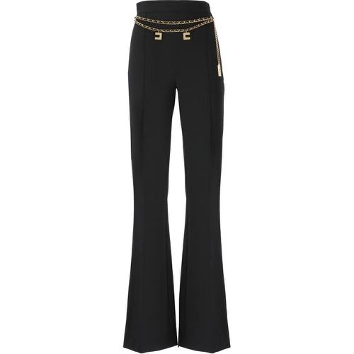 Black Flared Pants - Größe 40 - Elisabetta Franchi - Modalova