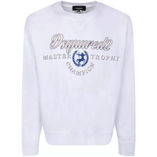 Master Trhopy Champion White Sweatshirt - Größe M - white - Dsquared2 - Modalova
