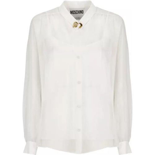Silk Shirt - Größe 42 - white - Moschino - Modalova