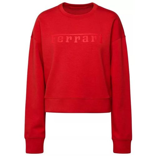 Red Viscose Blend Sweatshirt - Größe L - red - Ferrari - Modalova