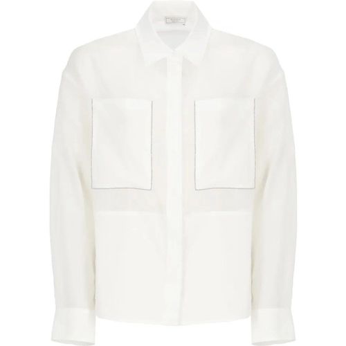 Ivory Cotton Blend Shirt - Größe 40 - PESERICO - Modalova