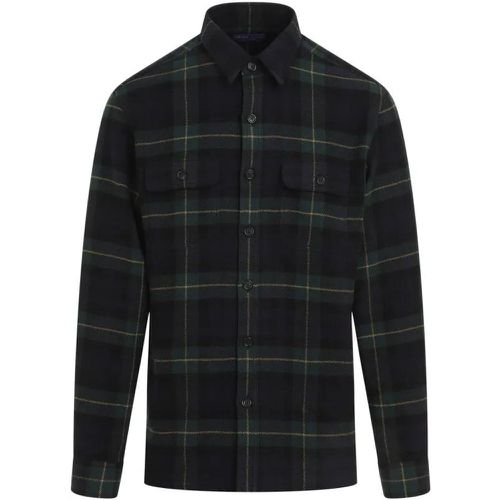 Green Wool Long Sleeves Blend Shirt - Größe M - Ralph Lauren X Purple Label - Modalova