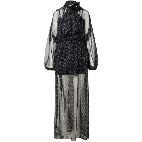 Black Silk Dress - Größe 40 - black - Dolce&Gabbana - Modalova