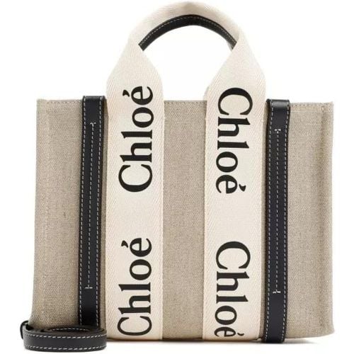 Tote - White Blue Small Woody Tote Bag - Gr. unisize - in - für Damen - Chloé - Modalova