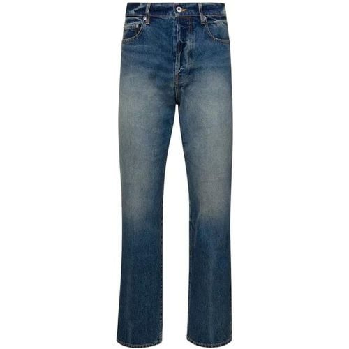 Blue 5-Pocket Stonewashed Straight Jeans In Cotton - Größe 31 - blue - Kenzo - Modalova