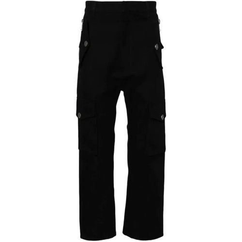 Black Straight Leg Cargo Pants - Größe 48 - black - Balmain - Modalova