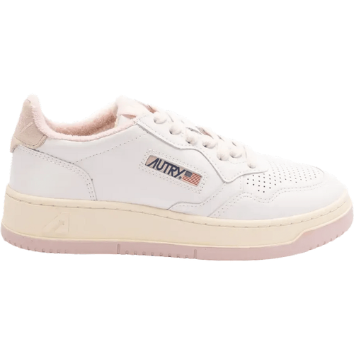 Low-Top Sneaker - Medalist Sneakers Low Women (weiß/pink) - Gr. 36 (EU) - in Gold - für Damen - Autry International - Modalova