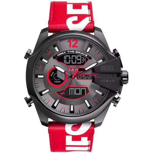 Uhren - Mega Chief herren Uhr Rot DZ4647 - Gr. unisize - in Grau - für Damen - Diesel - Modalova