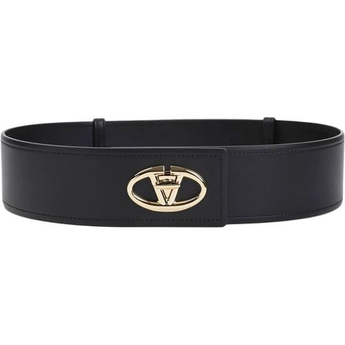 Gürtel - Vlogo Black Calf Leather Belt - Gr. 75 - in - für Damen - Valentino - Modalova