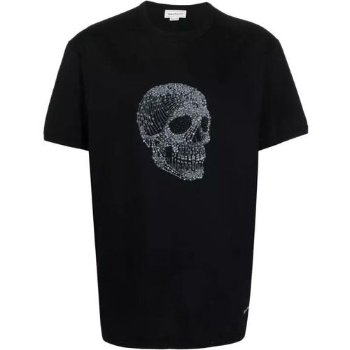Black Skull & Logo T-Shirt - Größe S - black - alexander mcqueen - Modalova